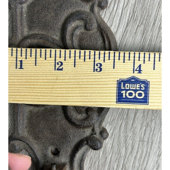 Vintage Ornate Cast Iron Drawer Pull Handle 9” - Picture 6 of 7